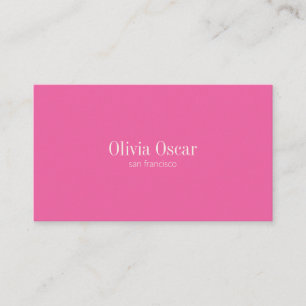 Carte De Visite Minimal simple rose chaud moderne Professionnel