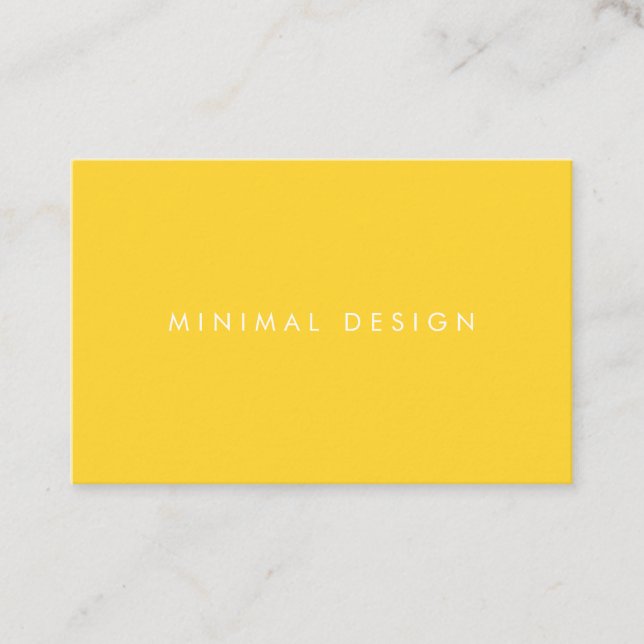 Carte de visite Minimal Yellow Business Card (Devant)