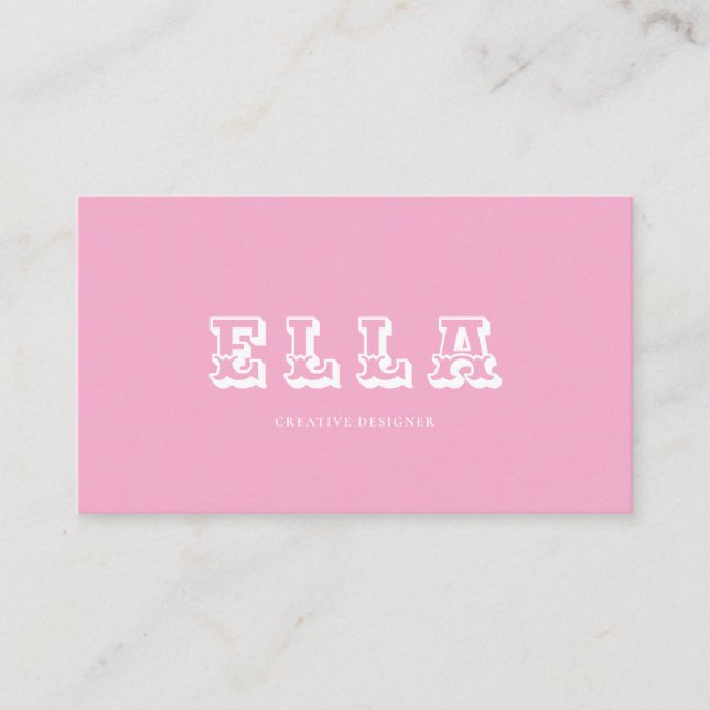 Carte de visite minimale de luxe pour professionne (Devant)