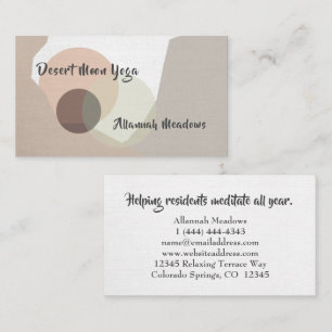 Carte de visite minimale de professeur de yoga et 