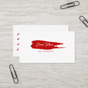 Carte de visite minimale de technicien en onglerie