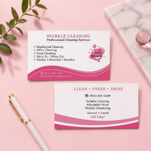 Carte de visite minimale rose pour entreprise de n