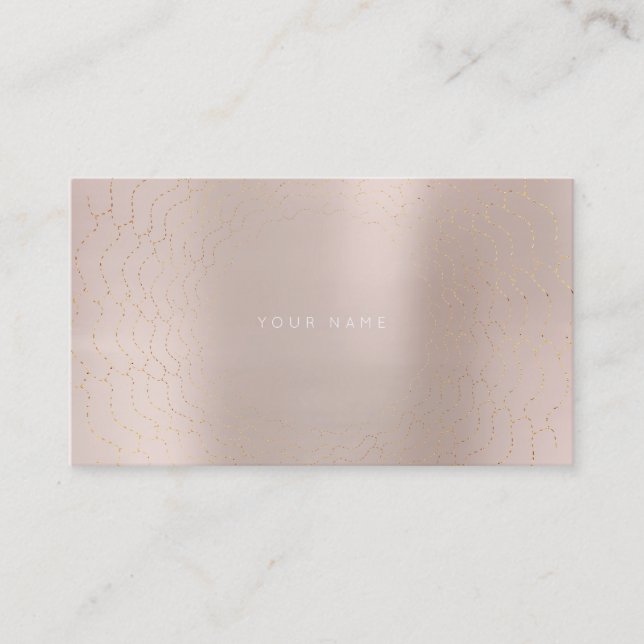 Carte De Visite Minimalisme Cercles d'or Delicy Rose Vip (Devant)