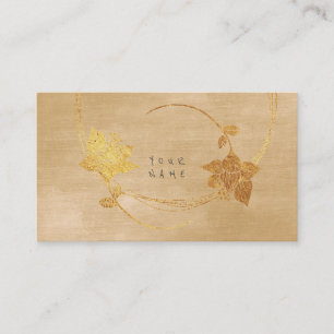 Carte De Visite Minimalisme Golden Beige Mustard Velvet Vip