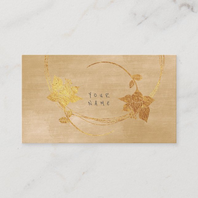 Carte De Visite Minimalisme Golden Beige Mustard Velvet Vip (Devant)