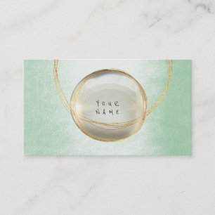 Carte De Visite Minimalisme Golden Foil Verre Monnaie Verdure VIP