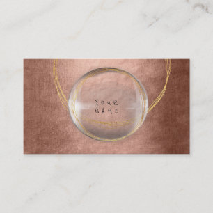 Carte De Visite Minimalisme Golden Foil Verre Rose Or
