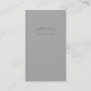 Carte De Visite Minimalisme Gris Urban Grey Consulting Professionn