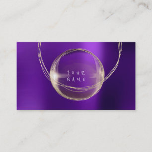 Carte De Visite Minimalisme Huile d'or Verre violet Vip encadré