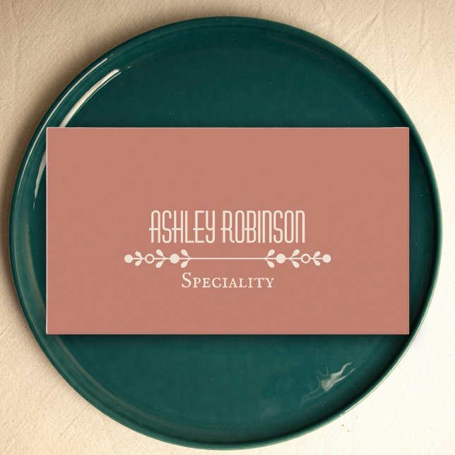 Carte De Visite Minimalist boho leaves frame pastel earthy QR code (Minimalist boho leaves frame pastel earthy QR code Business Card)