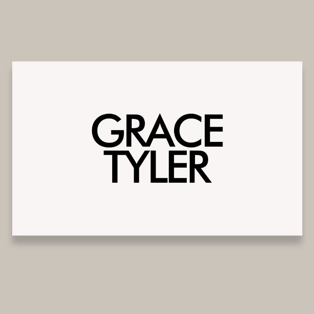 Carte De Visite Minimalist Bold Modern QR Code White Business Card (Créateur téléchargé)