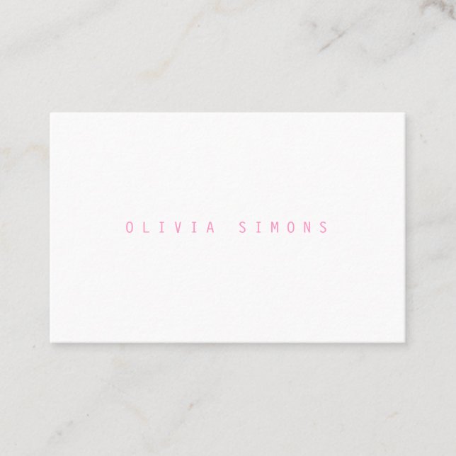 Carte De Visite Minimalist Business Cards (Devant)