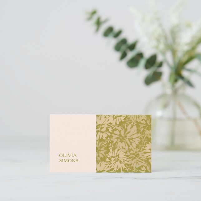 Carte De Visite Minimalist Business Cards in boho floral style. (Debout devant)