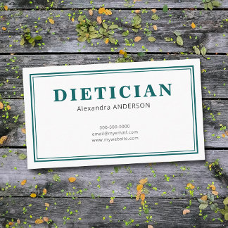 Carte De Visite Minimalist Dietitian