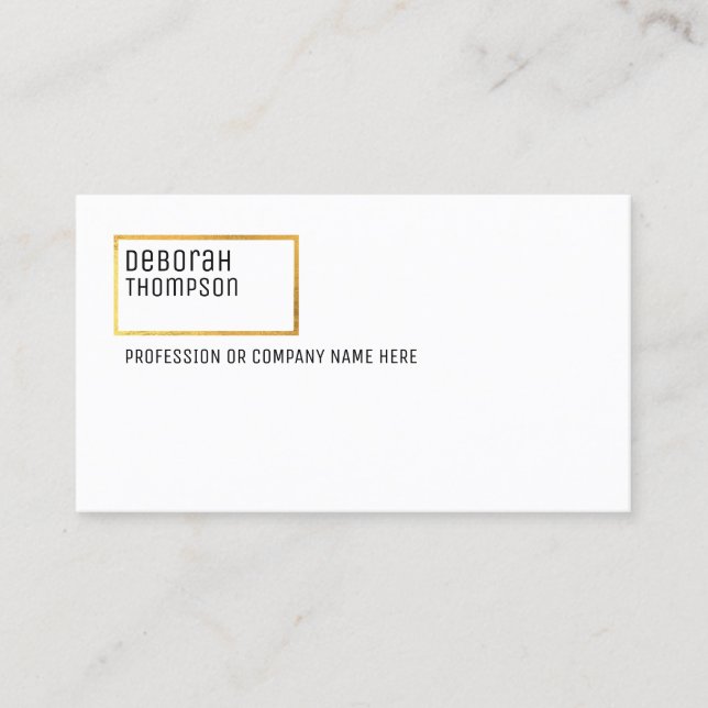 Carte De Visite minimalist elegant & modern chic clear white (Devant)