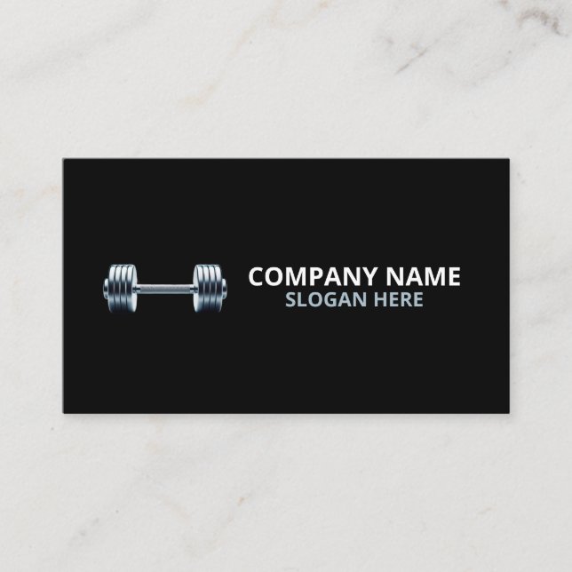 Carte De Visite Minimalist Luxury Gym Trainer Coach Weight Fitness (Devant)