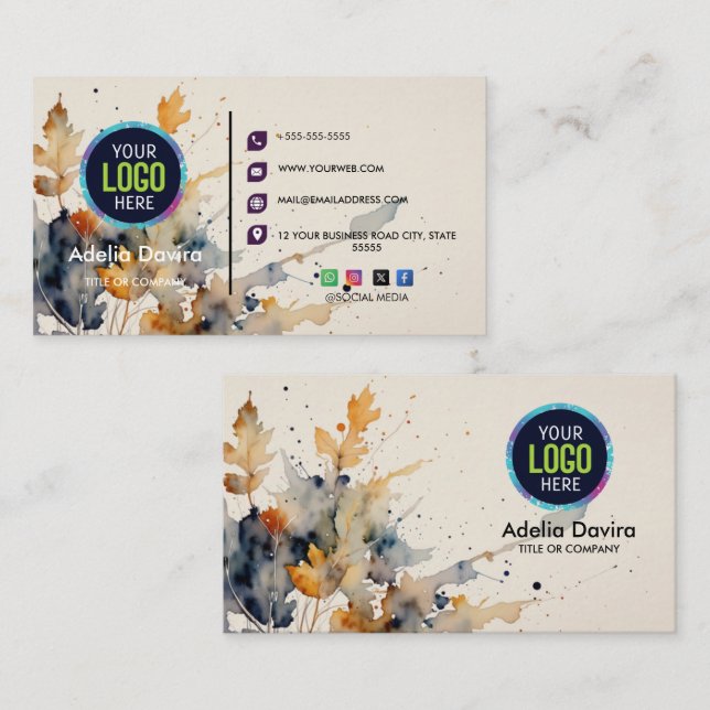 Carte De Visite Minimalist Luxury Ivory Flower Boutique  (Devant / Derrière)