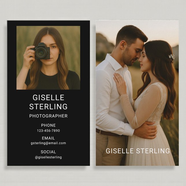 Carte De Visite Minimalist Modern Photographer Photo (Créateur téléchargé)