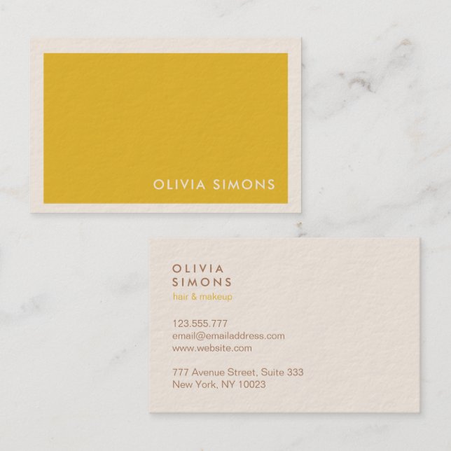 Carte De Visite Minimalist Professional Business Cards (Devant / Derrière)