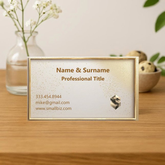 Carte De Visite Minimalist Professional Faux Gold Metallic Glitter (Minimalist Professional Faux Gold Metallic Glitter Business Card)