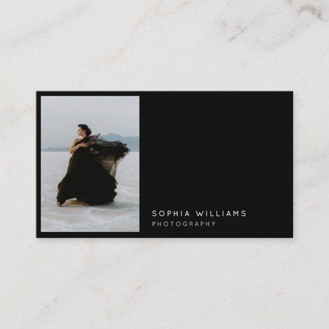 Carte De Visite Minimalist Professional Photo Qr Code Business (Devant)