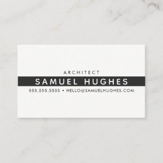 Carte De Visite MINIMALIST simple masculine propre bande noire
