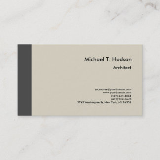 Carte De Visite Minimalist Simple Plain Architect Modern