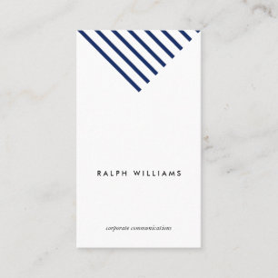 Carte De Visite Minimalist simple professional nautical blue lines