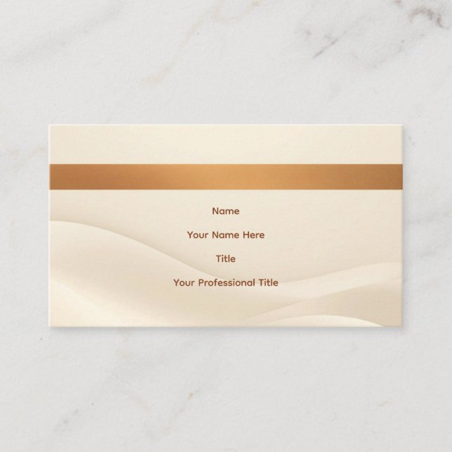 Carte De Visite Minimalist Soft Beige & Tan Modern Business Card  (Devant)