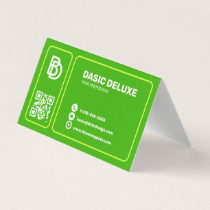 Carte de visite minimaliste avec logo et code QR