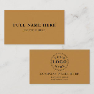 Carte de visite minimaliste avec nom, titre et log