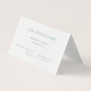 Carte De Visite Minimaliste Avocat de droit Bureau d'avocat simple