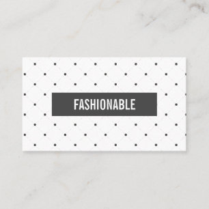 Carte De Visite Minimaliste /Barre Grise / Motif Plush