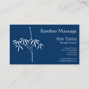 Carte De Visite Minimaliste Bien-être Zen Bambou Japonais