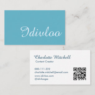 Carte De Visite Minimaliste blanc doux et frais