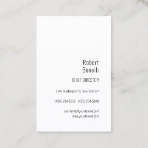 Carte De Visite Minimaliste Blanc Gris Moderne