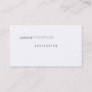 Carte De Visite minimaliste blanc uni et clair prof
