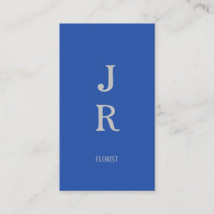 Carte de visite minimaliste bleu et gris