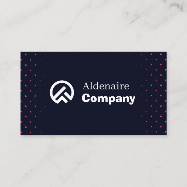 Carte de visite minimaliste bleu foncé (Devant)