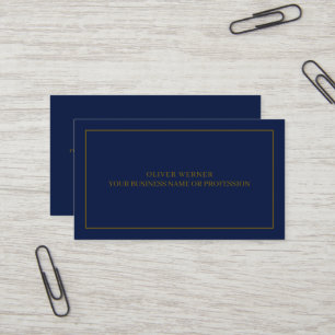 Carte De Visite Minimaliste Bleu Marine Professionnel
