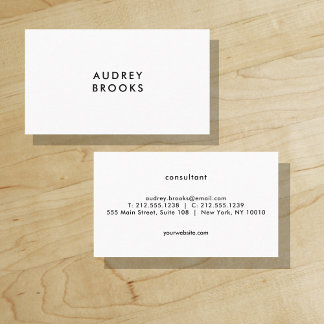 Carte De Visite Minimaliste Chic Moderne Professionnel