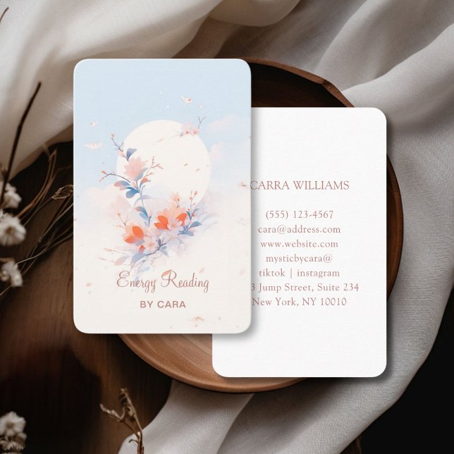 Carte De Visite Minimaliste, chinois traditionnel (Minimalist, Traditional Chinese Business Card Watercolor.)