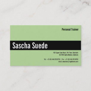 Carte De Visite minimaliste clair noir vert professionnel pour les