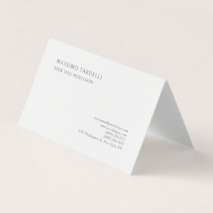 Carte De Visite Minimaliste Classique Simple Professionnel