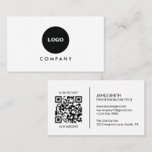 Carte de visite minimaliste | Code QR
