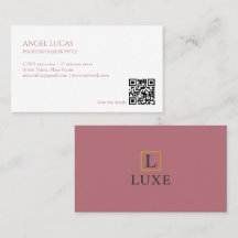 Carte de visite minimaliste | Code QR personnalisé