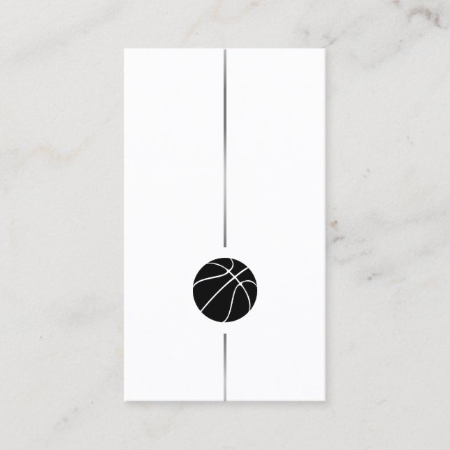 Carte de visite minimaliste de basket-ball (Devant)