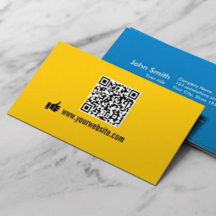 Carte De Visite Minimaliste de code de QR promotionnel