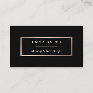 Carte de visite minimaliste de l'or noir Rose mode
