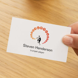 Carte de visite minimaliste de musicien joueur de
